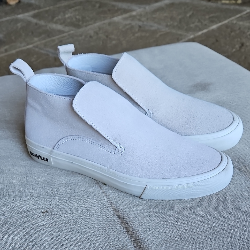 Sz 9.5 SeaVees Huntington Middie Suede Slip-on Sneaker Chukka Boot Oyster Grey
